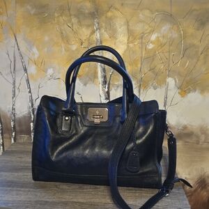 Elegant Black Leather Handbag